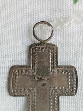 Sterling Silver Thailand Cross Pendant - Silver
